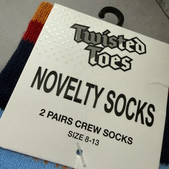 Twisted Blue Novelty Socks - Picture 2 of 3